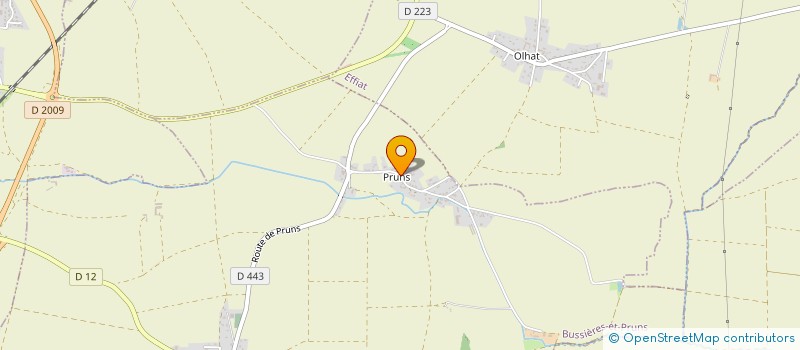 localisation de l'entreprise MADAME HUGUETTE COUDRIER  BUSSIERES-ET-PRUNS