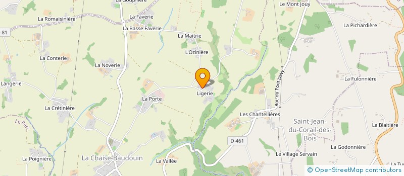 localisation de l'entreprise MADAME HUGUETTE DESFEUX  LA CHAISE-BAUDOUIN