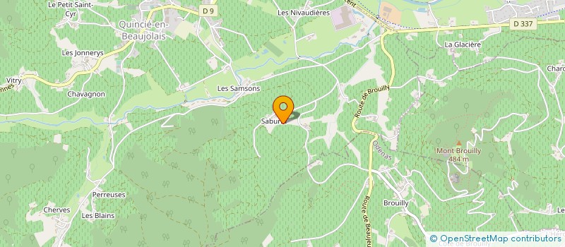 localisation de l'entreprise MADAME HUGUETTE DEVERCHERE  QUINCIE-EN-BEAUJOLAIS