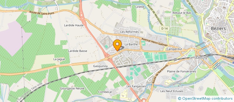 localisation de l'entreprise MADAME HUGUETTE EXPOSITO à BEZIERS