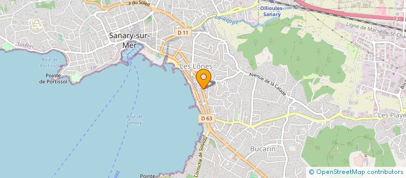 localisation de l'entreprise MADAME HUGUETTE FORTIN à SIX-FOURS-LES-PLAGES