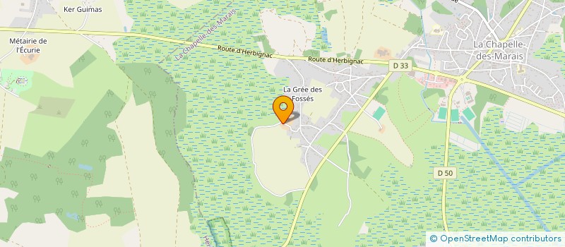 localisation de l'entreprise MADAME HUGUETTE GICQUIAUD  LA CHAPELLE-DES-MARAIS