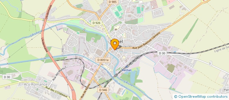 localisation de l'entreprise MADAME HUGUETTE GILLES  RETHEL