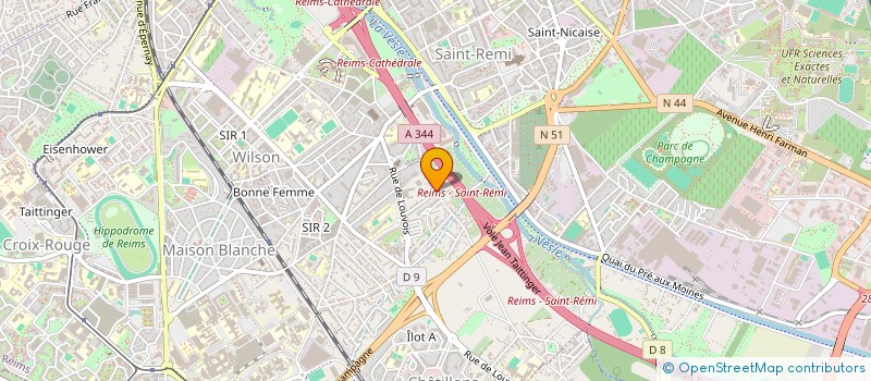 localisation de l'entreprise MADAME HUGUETTE HODENT  REIMS