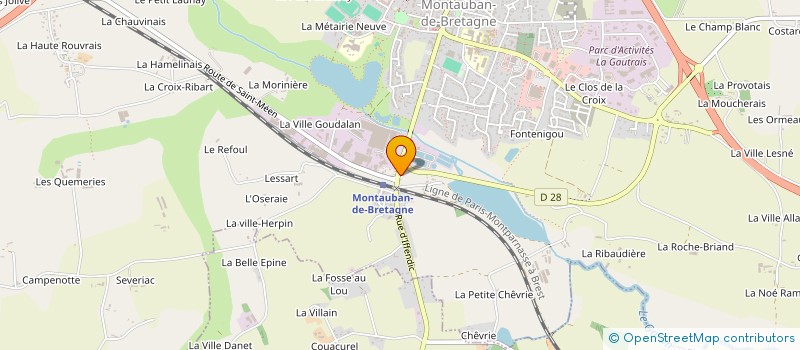 localisation de l'entreprise MADAME HUGUETTE LAUNAY à MONTAUBAN-DE-BRETAGNE