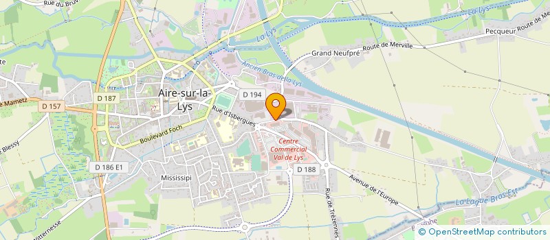 localisation de l'entreprise MADAME HUGUETTE MARSY  AIRE-SUR-LA-LYS