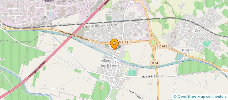 localisation de l'entreprise MADAME HUGUETTE MATEU à VILLENEUVE-LES-BEZIERS