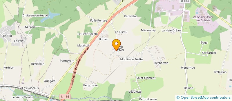 localisation de l'entreprise MADAME HUGUETTE MOYSAN à ELVEN