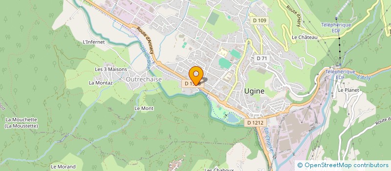 localisation de l'entreprise MADAME HUGUETTE MUGNIER-BAJAT à UGINE