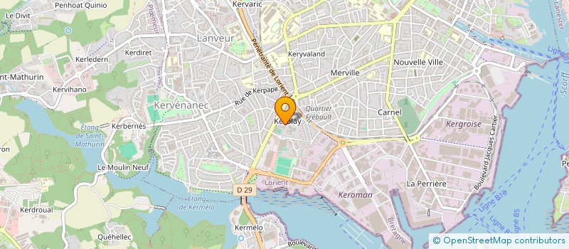 localisation de l'entreprise MADAME HUGUETTE PALLIERNE  LORIENT