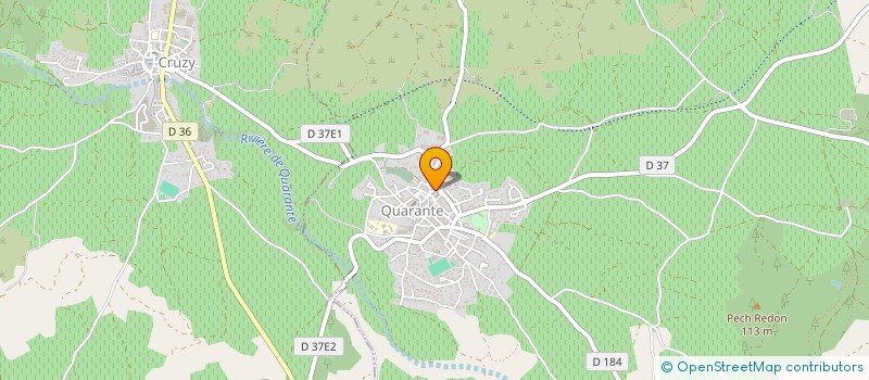 localisation de l'entreprise MADAME HUGUETTE PLANQUES  QUARANTE