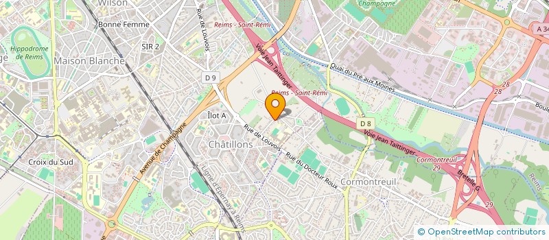 localisation de l'entreprise MADAME HUGUETTE POUILLAUDE à REIMS