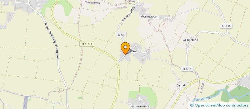 localisation de l'entreprise MADAME HUGUETTE POUZIER  MARINGUES