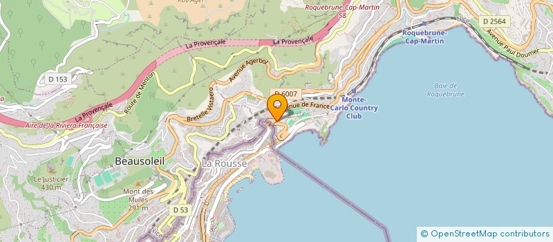 localisation de l'entreprise MADAME HUGUETTE PRIOU à ROQUEBRUNE-CAP-MARTIN