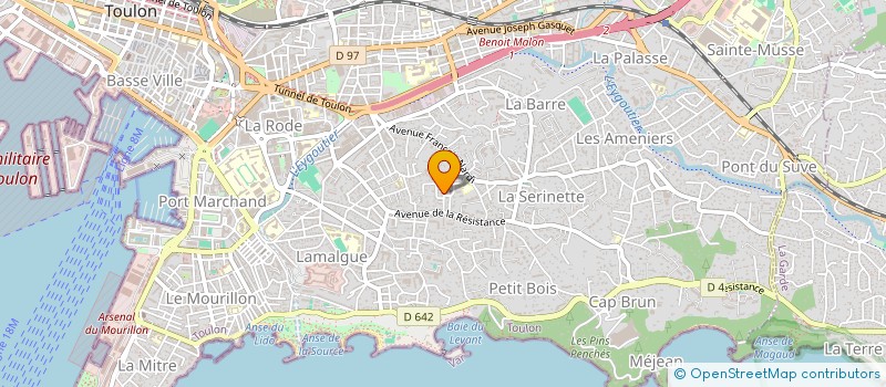 localisation de l'entreprise MADAME HUGUETTE REY à TOULON