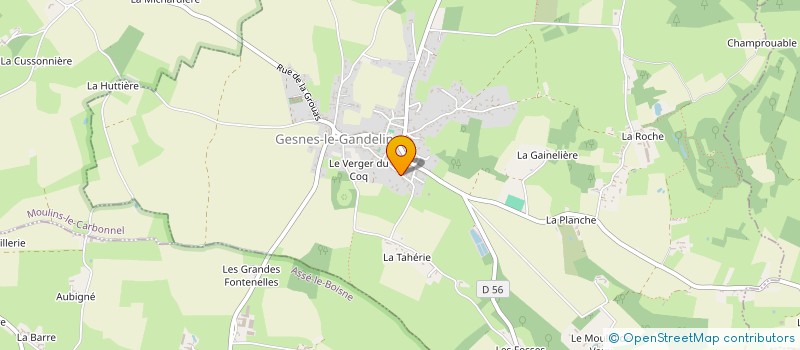 localisation de l'entreprise MADAME HUGUETTE RIVIERE  GESNES-LE-GANDELIN