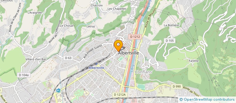 localisation de l'entreprise MADAME HUGUETTE ROSSI  ALBERTVILLE