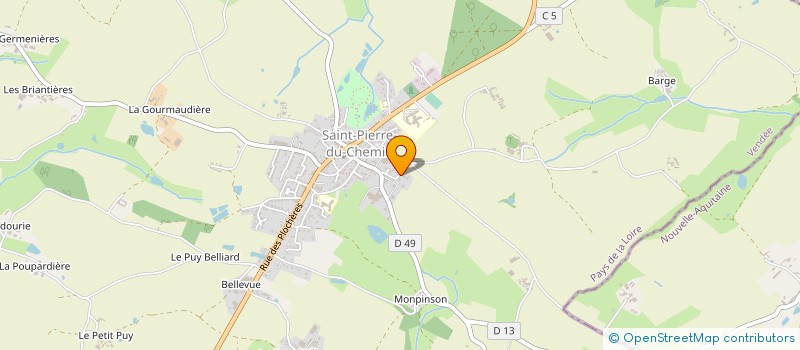 localisation de l'entreprise MADAME HUGUETTE SOULLARD à SAINT-PIERRE-DU-CHEMIN