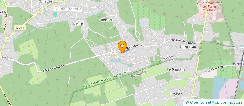 localisation de l'entreprise MADAME HUGUETTE TACHET  LE PIAN-MEDOC