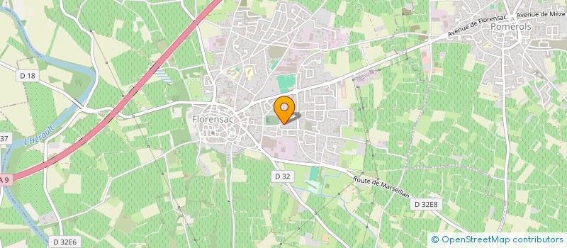 localisation de l'entreprise MADAME HUGUETTE TEISSIE à FLORENSAC