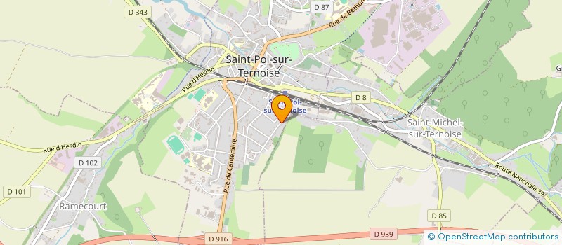 localisation de l'entreprise MADAME HUGUETTE VALENCOURT à ST-POL-SUR-TERNOISE