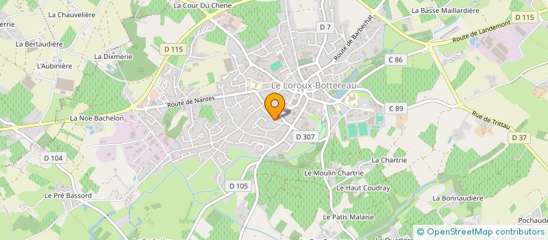 localisation de l'entreprise MADAME HUGUETTE VAUGONDY  LE LOROUX-BOTTEREAU