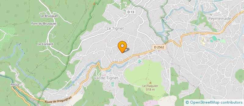 localisation de l'entreprise MADAME HUGUETTE VERAN à LE TIGNET