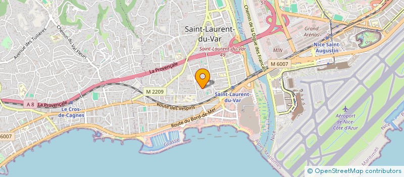 localisation de l'entreprise MADAME HUGUETTE VIALE  SAINT-LAURENT-DU-VAR