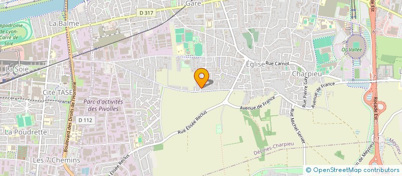 localisation de l'entreprise MADAME HULYA ERBAS  DECINES-CHARPIEU