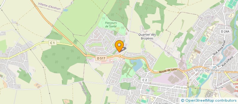 localisation de l'entreprise MADAME HULYA HOUAIDJ  CHARVIEU-CHAVAGNEUX