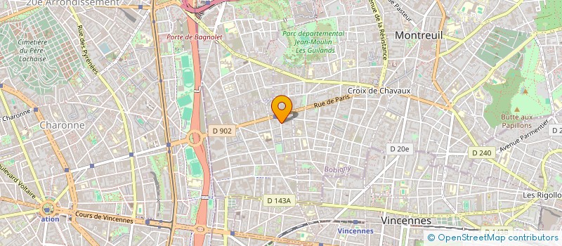 localisation de l'entreprise MADAME HUMBELINE CREPS à MONTREUIL