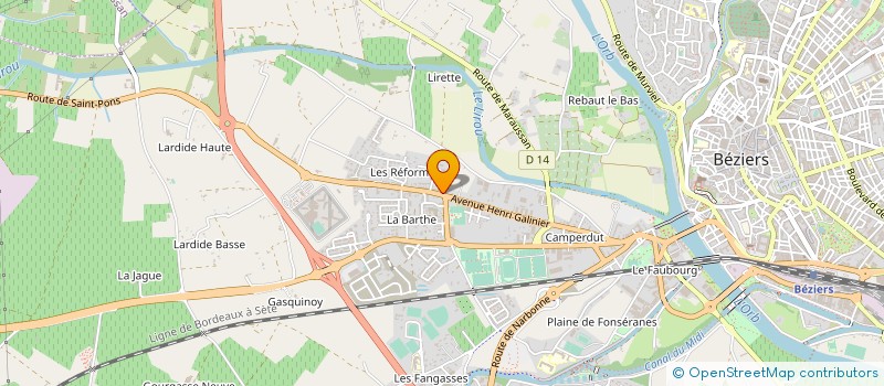 localisation de l'entreprise MADAME HURIYE ONAY  BEZIERS