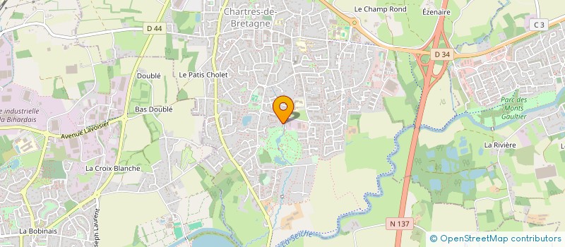 localisation de l'entreprise MADAME HYMANE LE ROUX à CHARTRES-DE-BRETAGNE