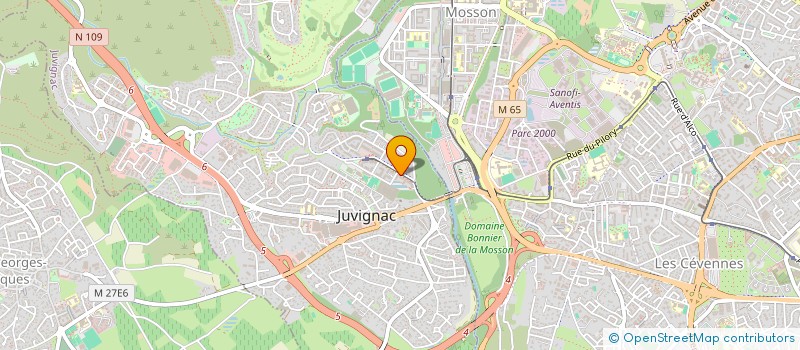 localisation de l'entreprise MADAME IKRAM AZZOUZI  JUVIGNAC