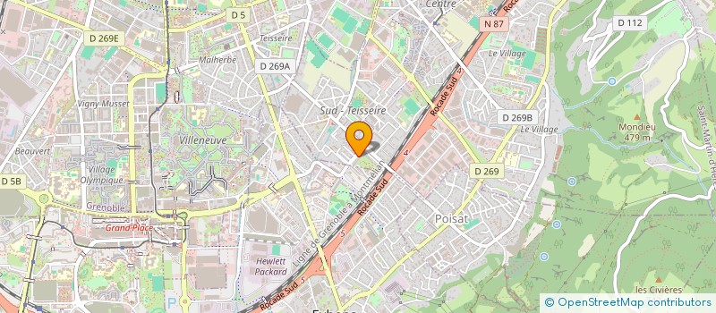 localisation de l'entreprise MADAME ILAYDA YILDIZ  SAINT-MARTIN-D'HERES