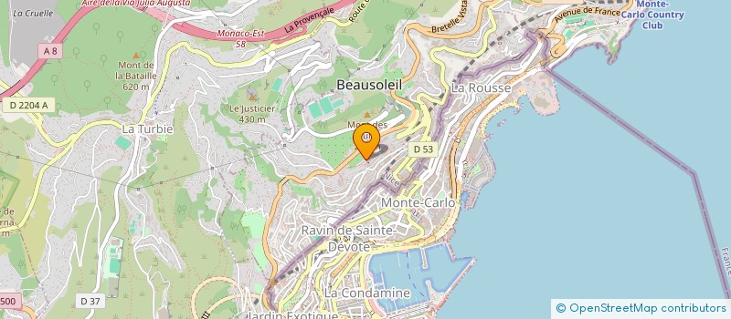 localisation de l'entreprise MADAME ILHAM MALAGAA à BEAUSOLEIL