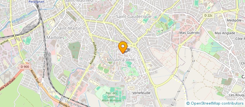 localisation de l'entreprise MADAME ILHAM ROUISSI  PERPIGNAN