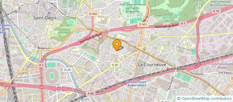 localisation de l'entreprise MADAME ILHEM LAKHNECHE  LA COURNEUVE