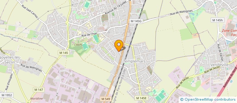 localisation de l'entreprise MADAME IMANE BEN MAROUANE  WATTIGNIES