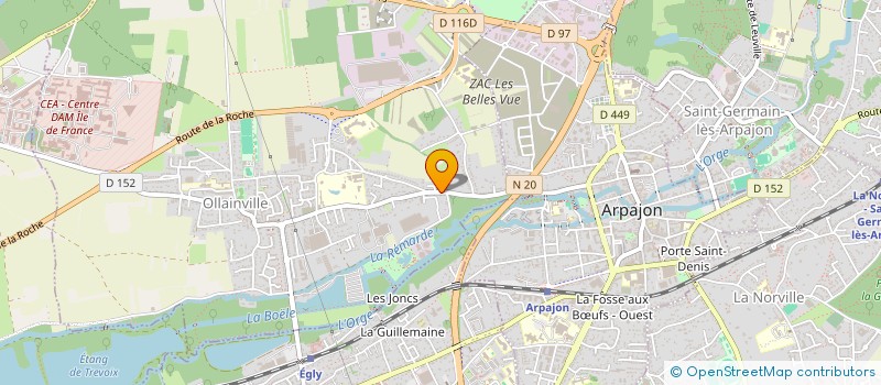 localisation de l'entreprise MADAME IMANE TOUBAL  OLLAINVILLE