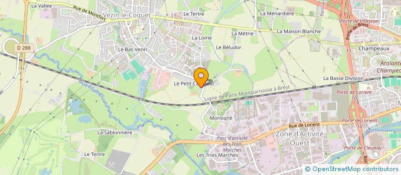 localisation de l'entreprise MADAME IMENE BEAUSSIER  VEZIN-LE-COQUET