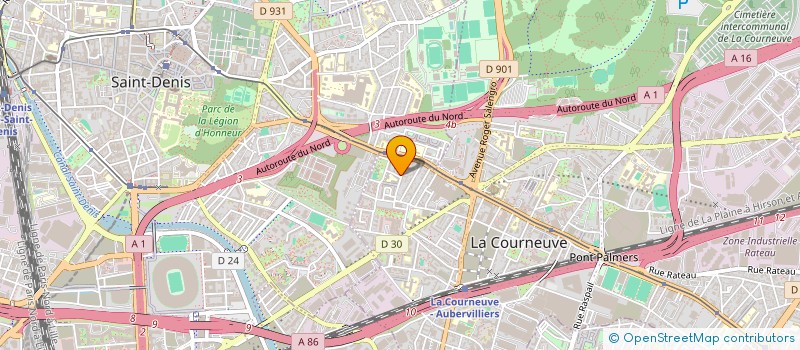 localisation de l'entreprise MADAME IMENE BENACHOUR à LA COURNEUVE