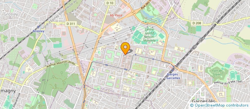 localisation de l'entreprise MADAME IMENE BOUZDOU  SARCELLES