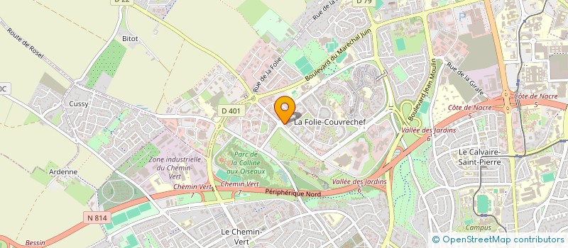 localisation de l'entreprise MADAME INA FOLLMANN à CAEN