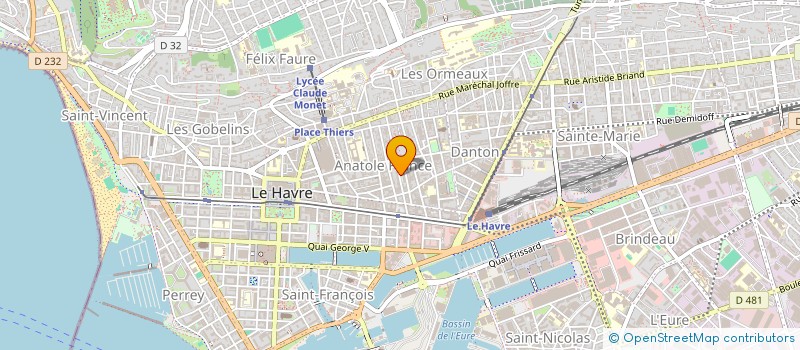 localisation de l'entreprise MADAME INAE PELTIER  LE HAVRE