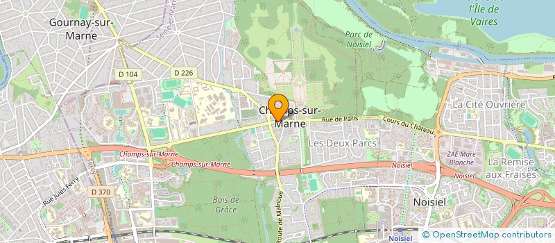 localisation de l'entreprise MADAME INES ARNAUD  CHAMPS-SUR-MARNE