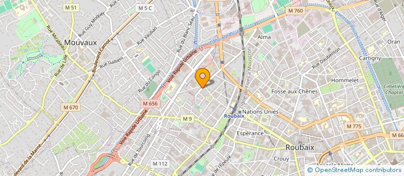 localisation de l'entreprise MADAME INES BENABDALLAH à ROUBAIX