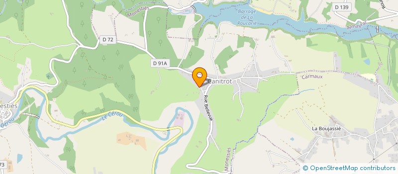 localisation de l'entreprise MADAME INES BENOIT  MONESTIES