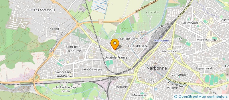 localisation de l'entreprise MADAME INES BENYEKHLEF  NARBONNE