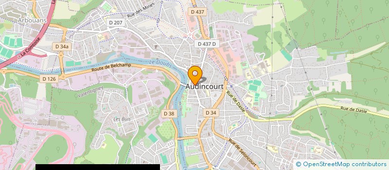 localisation de l'entreprise MADAME INES BENYZID  AUDINCOURT